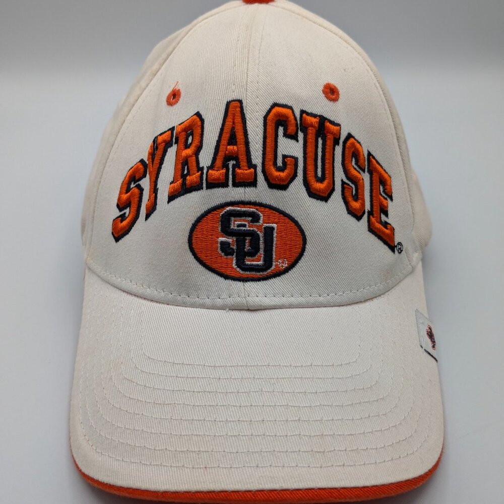Syracuse University Hat Zephyr White Cotton "The Cuse" on Closure